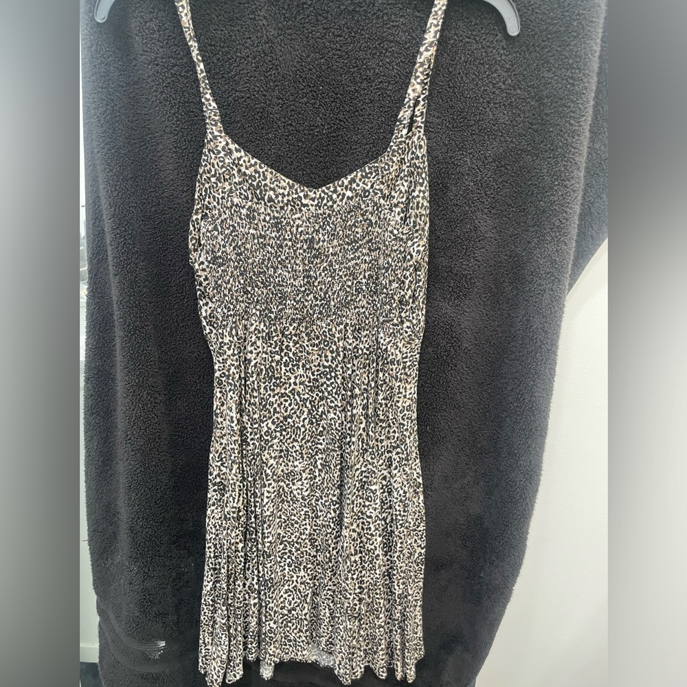 Old Navy cheetah print cami spaghetti strap dress